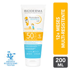 Bioderma sunscreen tube for children with SPF 50 on a white background