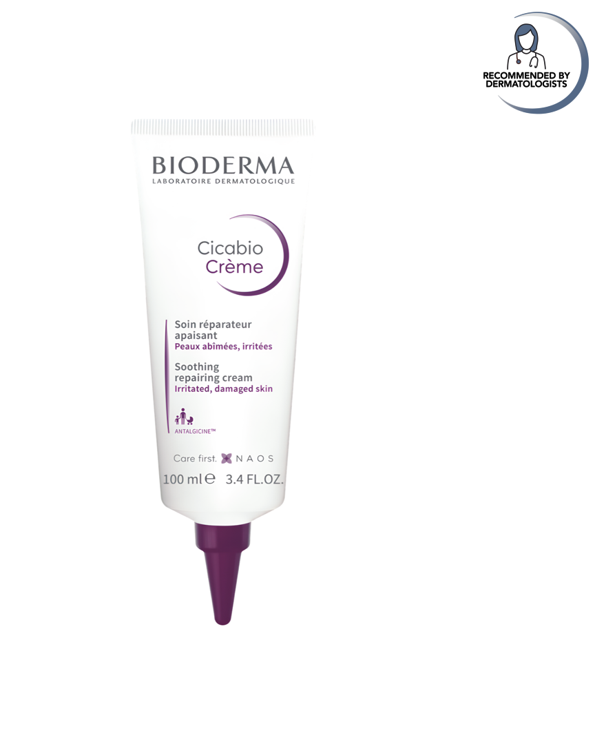 Bioderma Cicabio Creme cream bottle on a white background