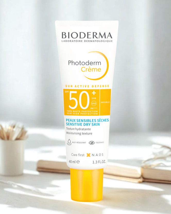 Bioderma Photoderm Crème SPF 50+ tube on a white background