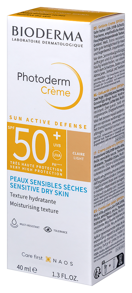 Bioderma Photoderm Crème sun active defense cream packaging on a white background