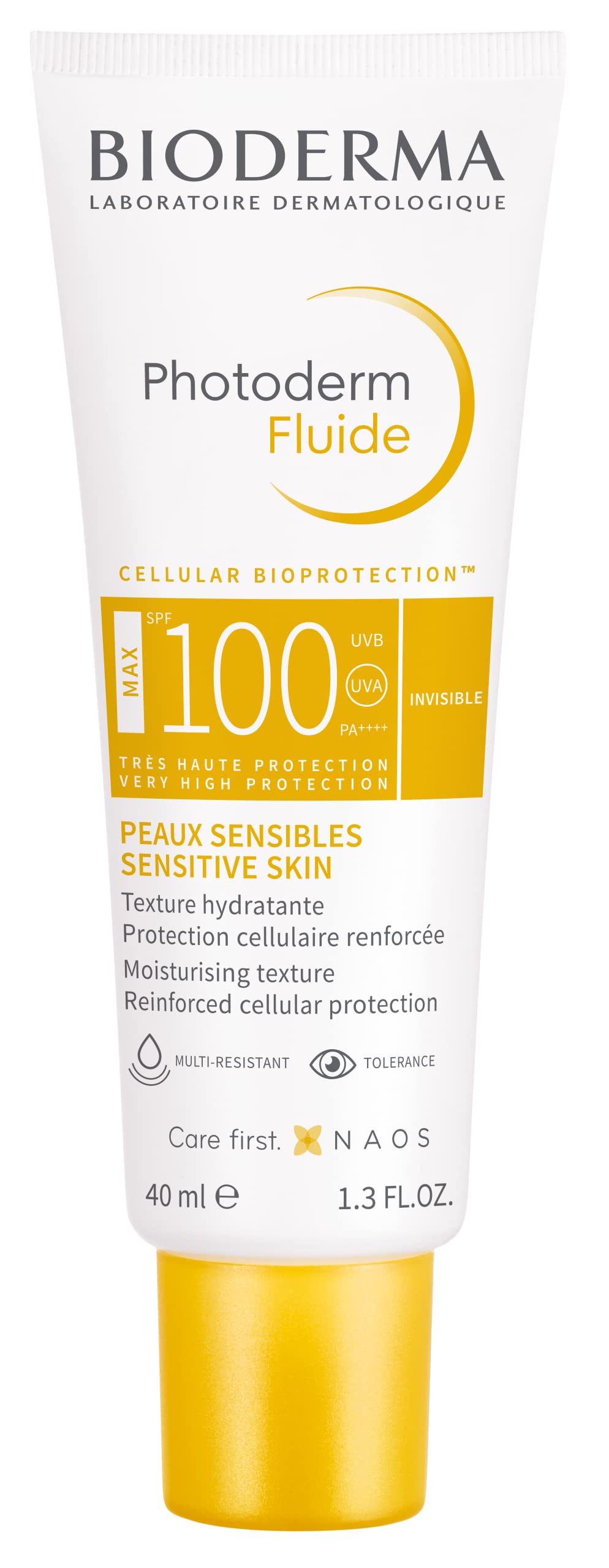 Bioderma Photoderm Fluide sunscreen tube on a white background