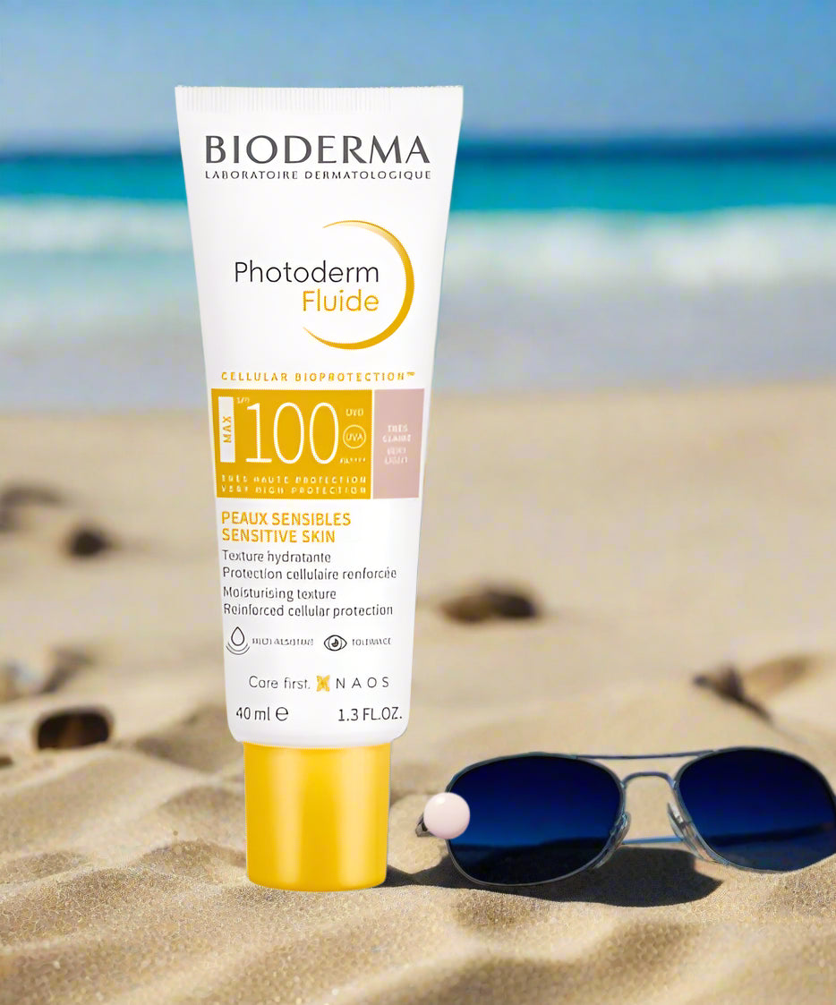 Bioderma Photoderm Fluide sunscreen tube on a white background
