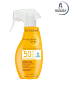 Bioderma Photoderm Spray bottle with SPF 50 on a white background