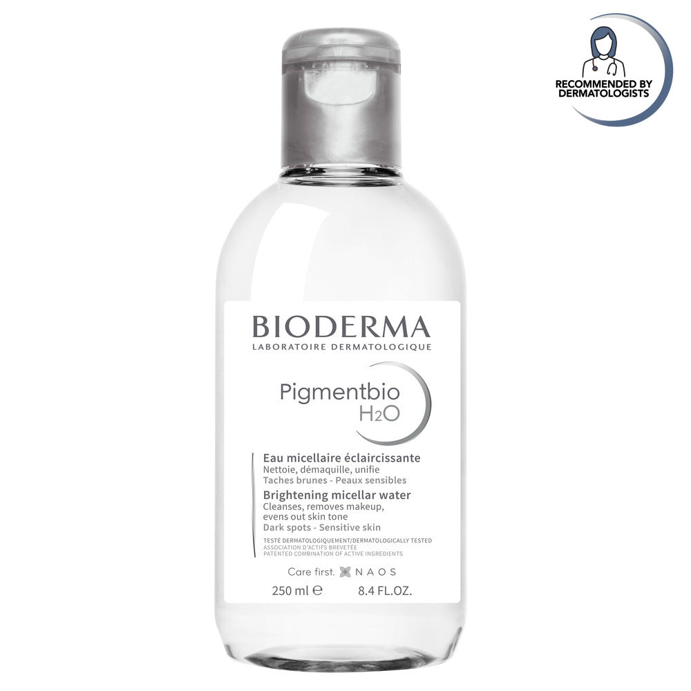 Bioderma Pigmentbio H2O bottle on a white background