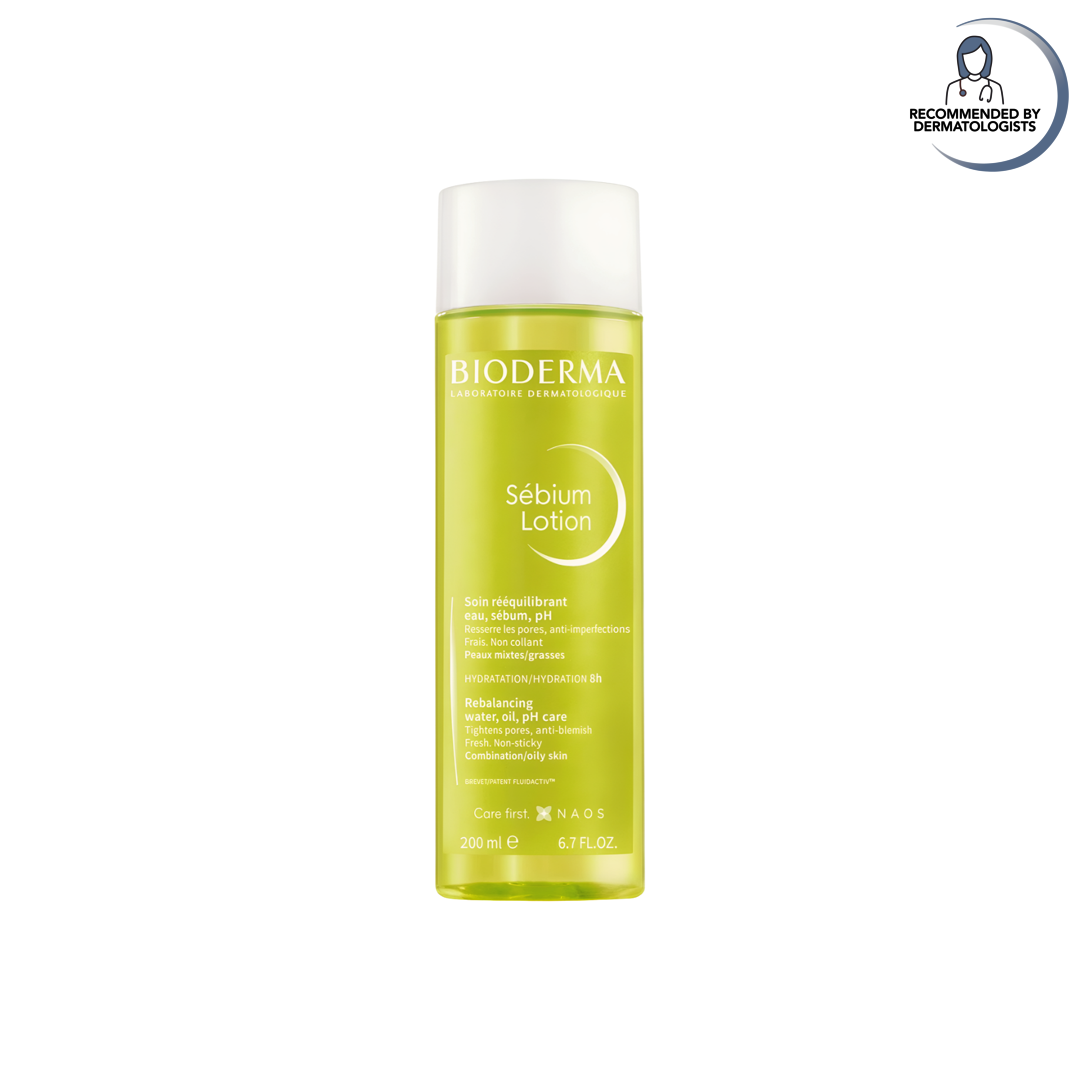 Bioderma Sébium Lotion bottle on a white background