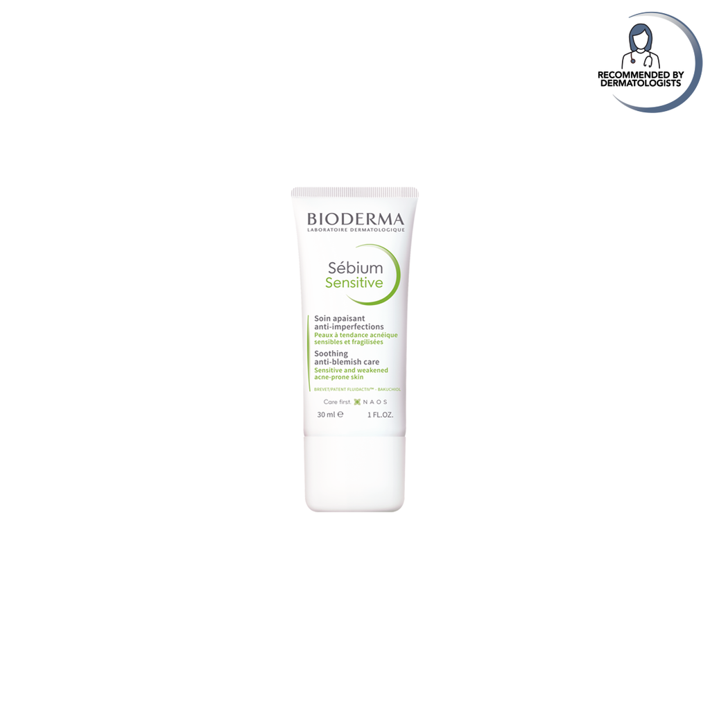 Bioderma Sébium Sensitive cream tube on a white background