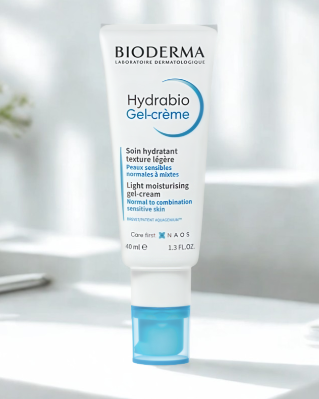 Bioderma Hydrabio Gel-creme tube on a white background
