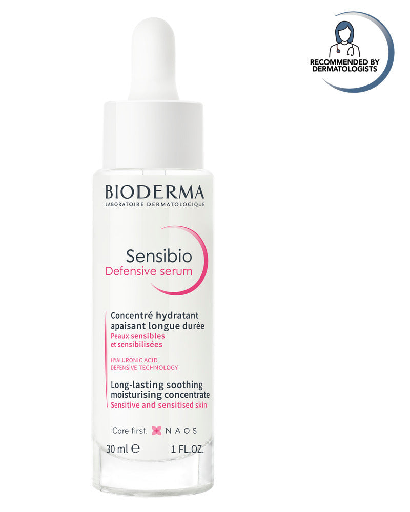 Bioderma Sensibio Defensive Serum bottle on a white background