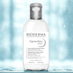 Bioderma skincare bottle with a water background