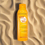 Bioderma sun mist spray bottle on a white background