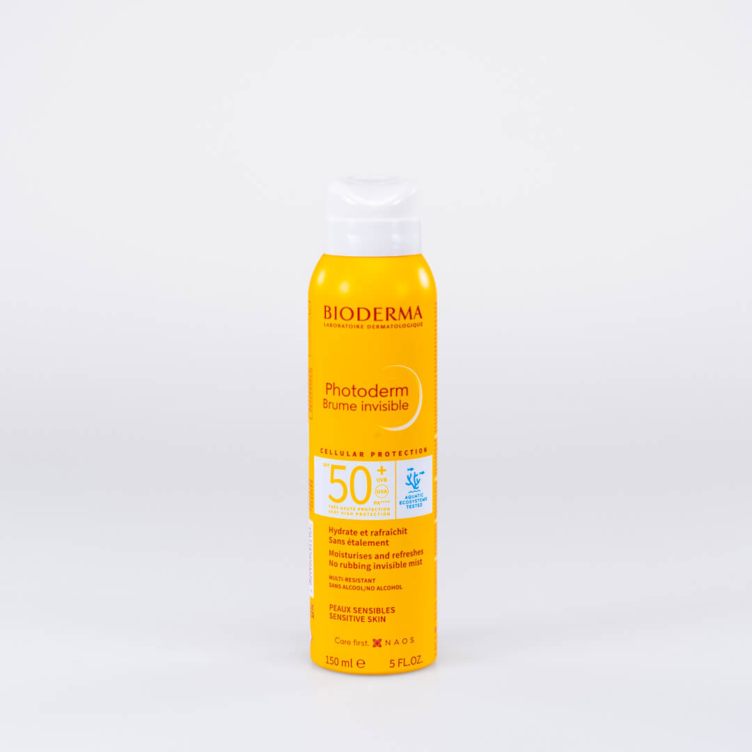 Bioderma sunscreen bottle on a white background
